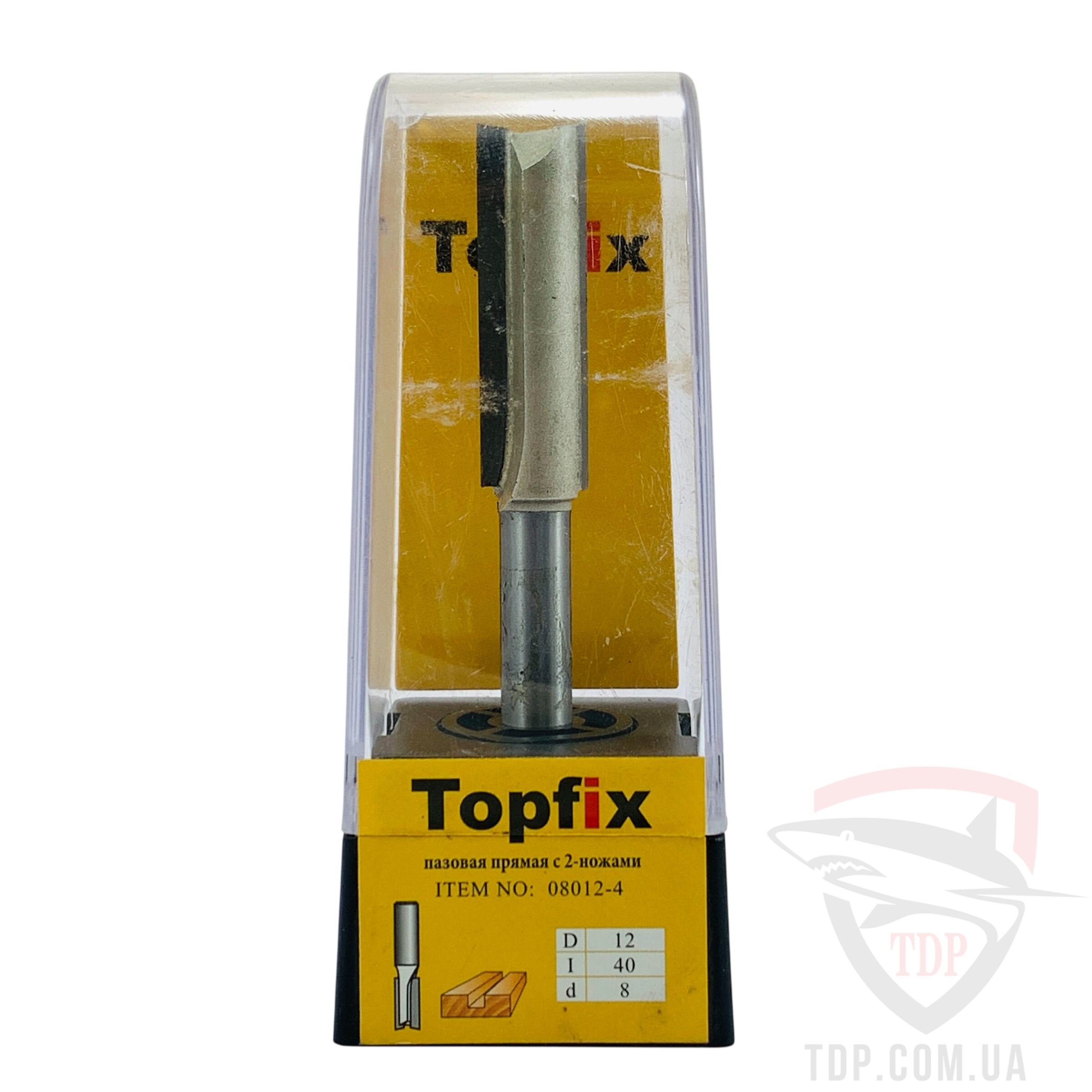 Фреза пазова пряма Topfix 1003 D12 d8 L76 h40 z2 (08012-4) - Фото №3