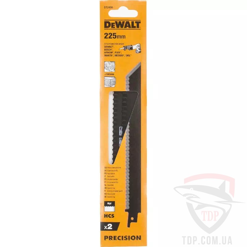Полотно пильне DeWALT для спеціальних матеріалів 225 мм 6TPI 2шт (DT2450) - Фото №2