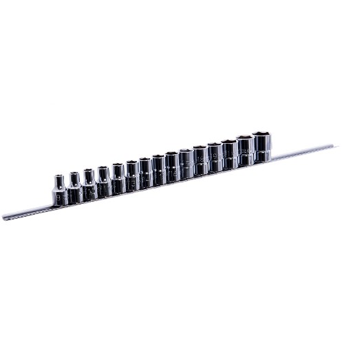Набор головок 1/2" 15ед.   8~19,21,22,24мм   (на планке)  TOPTUL GAAQ1602U