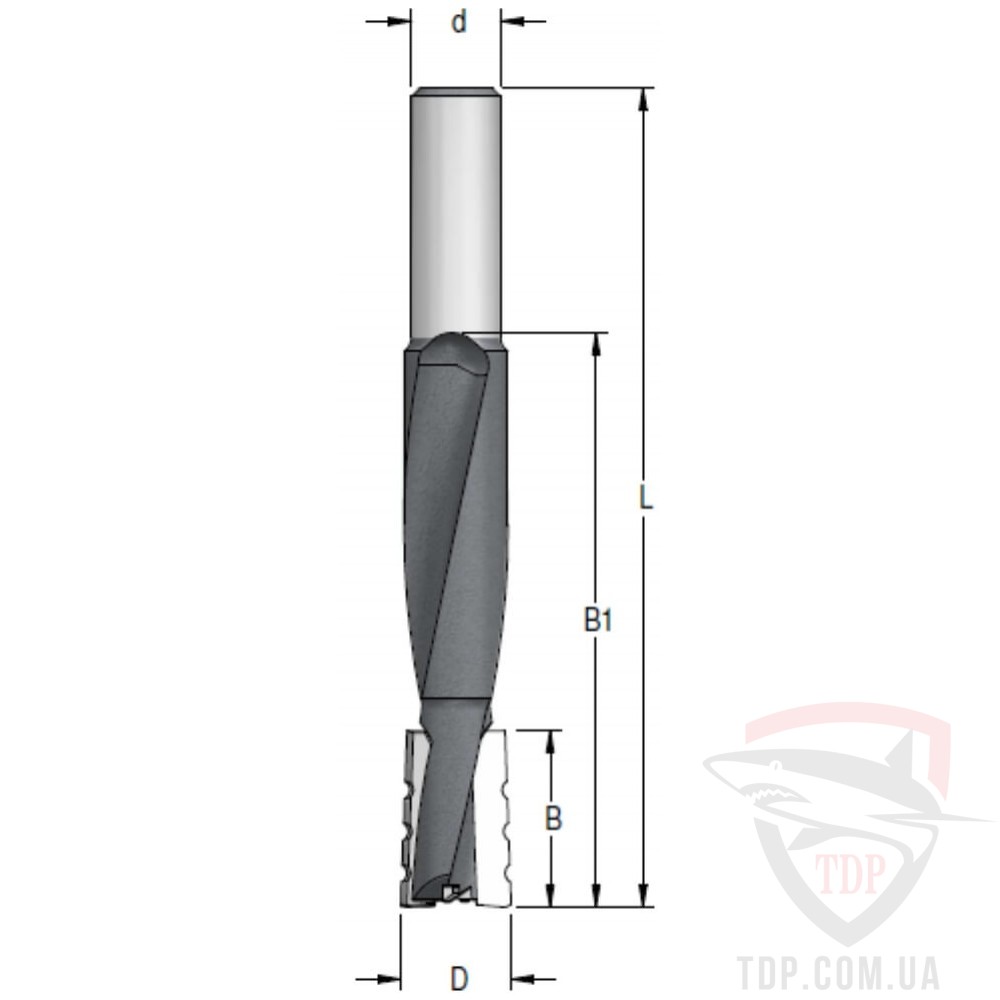 Оснастка Фреза прямая пазовая WPW D16 d12 L118 h25 (DT16002S)
