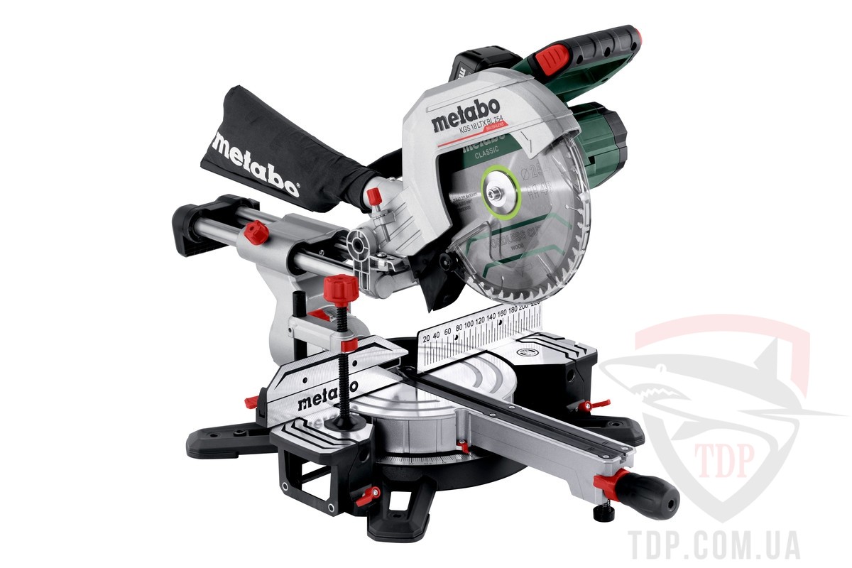 Акумуляторна торцювальна пила Metabo KGS 18 LTX BL 254 (614254920)
