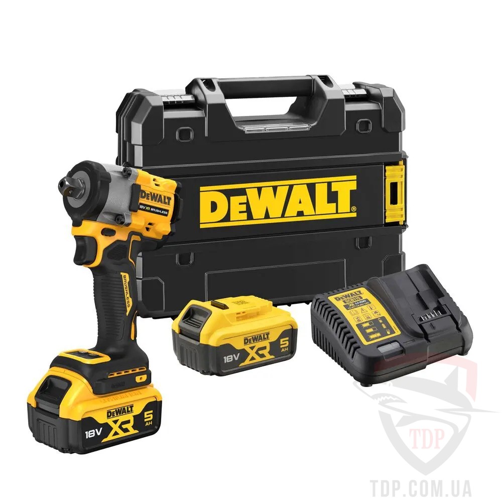 Электроинструмент Гайковерт ударний DeWALT XR Li-Ion 18В 5Аг (DCF922P2T)