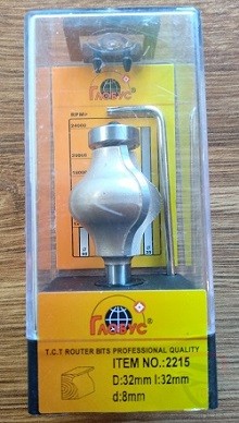Концевые фрезы Фреза для поручней ГЛОБУС 2215 D32 d8 h32