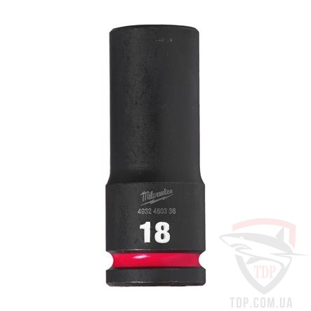 Ручной инструмент Головка MILWAUKEE Shockwawe 1/2" 18мм подовжена (4932480336)