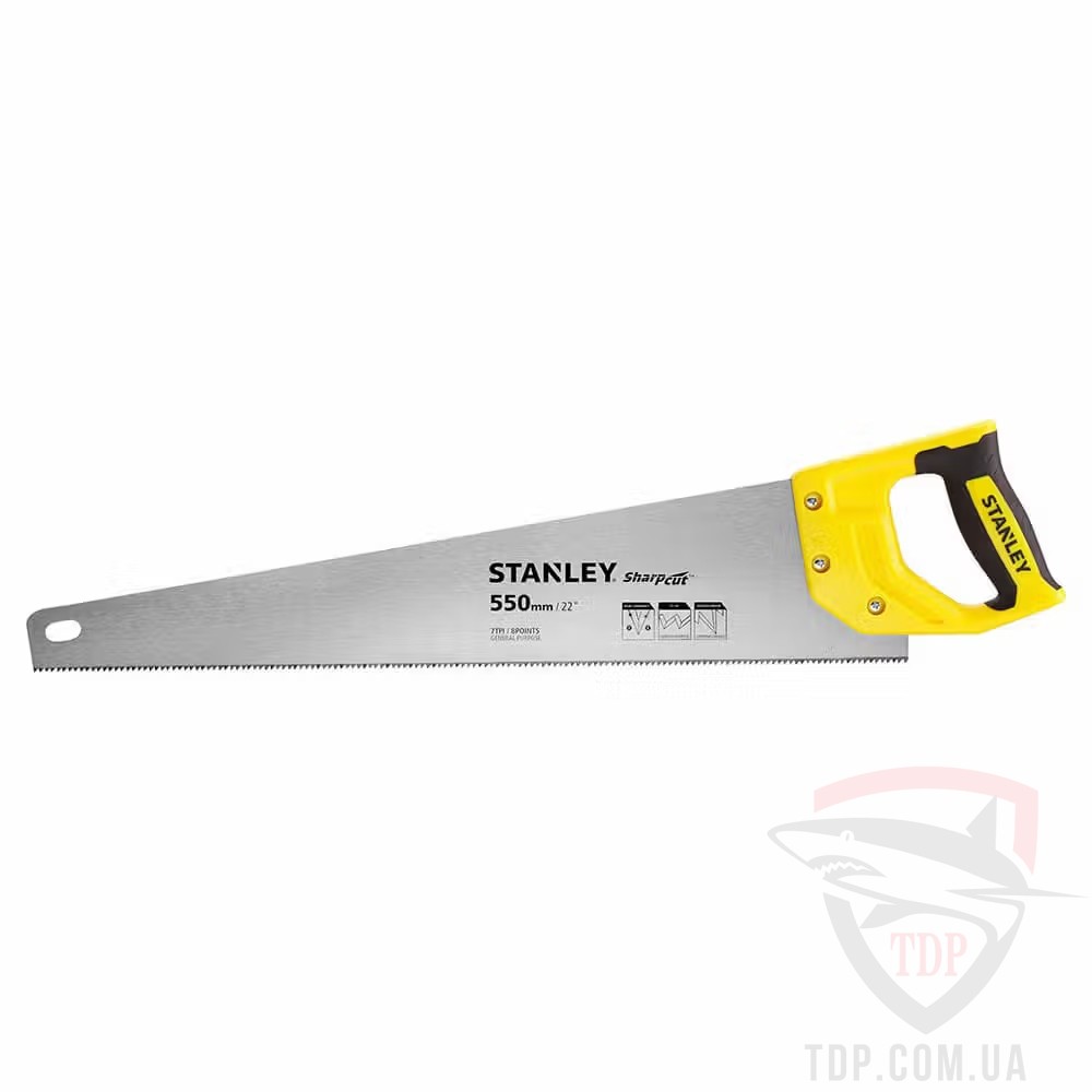 Ручной инструмент Ножовка по дереву Stanley 550мм 7TPI (STHT20368-1)