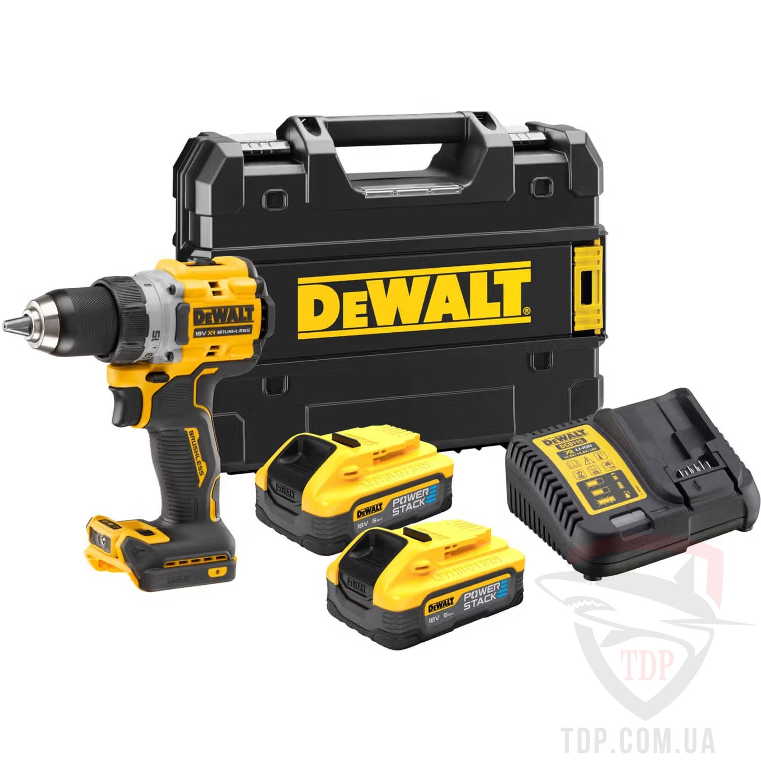Электроинструмент Дриль-шурупокрут DeWALT XR Li-Ion PowerStack 18В 5Аг 90Нм (DCD800H2T)