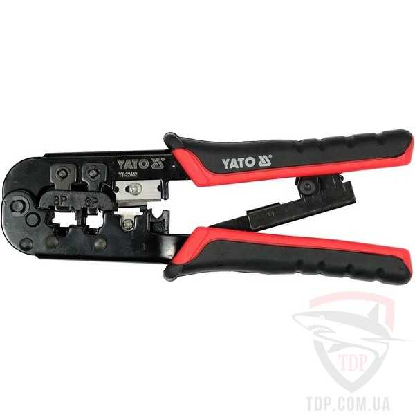 Ручной инструмент Кліщі для обтискання і зачистки кабелів YATO тип RJ45 RJ11 190 мм (YT-22442)