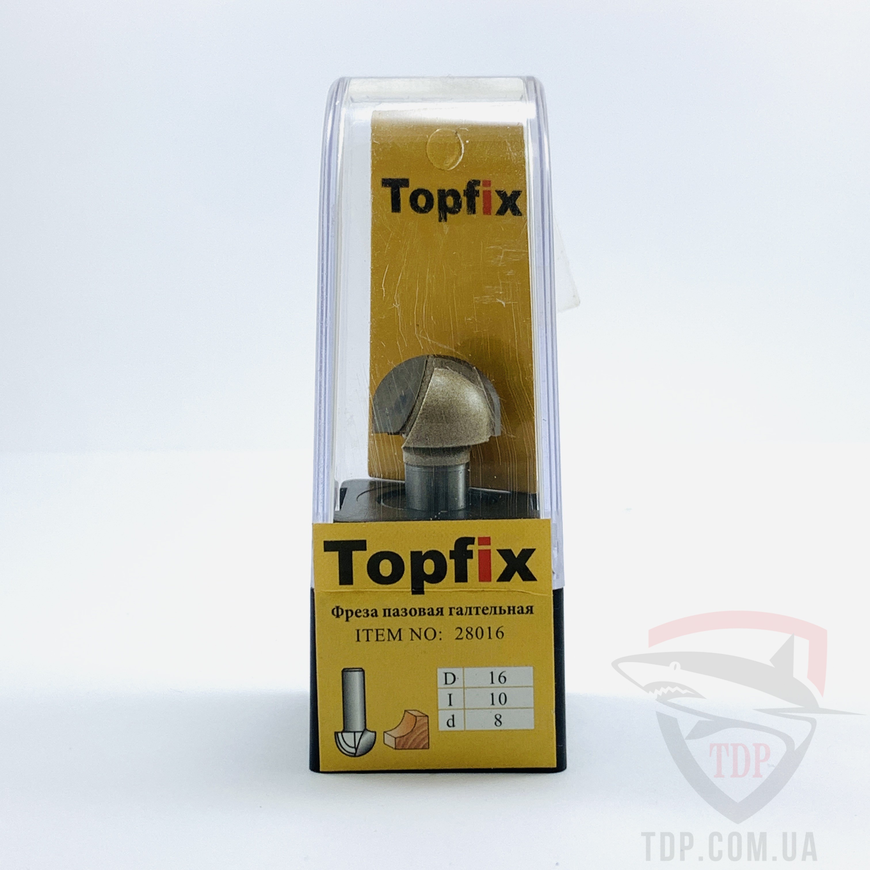 Фреза пазова галтельна Topfix 1005 D16 d8 L45 h10 z2 (28016) - Фото №3
