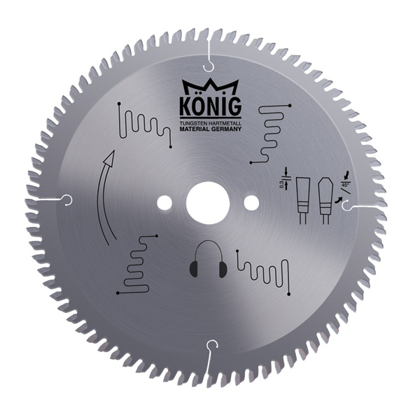 Оснастка Дисковые пилы для портативных станков KONIG D230 B3.2 d30 Z72
