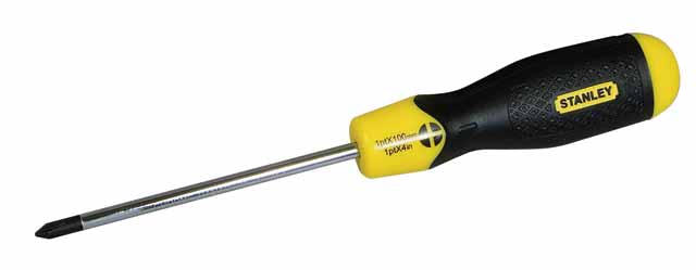 Отвертка крестовая Stanley "Cushion Grip" PH1*75 мм (1-64-932)