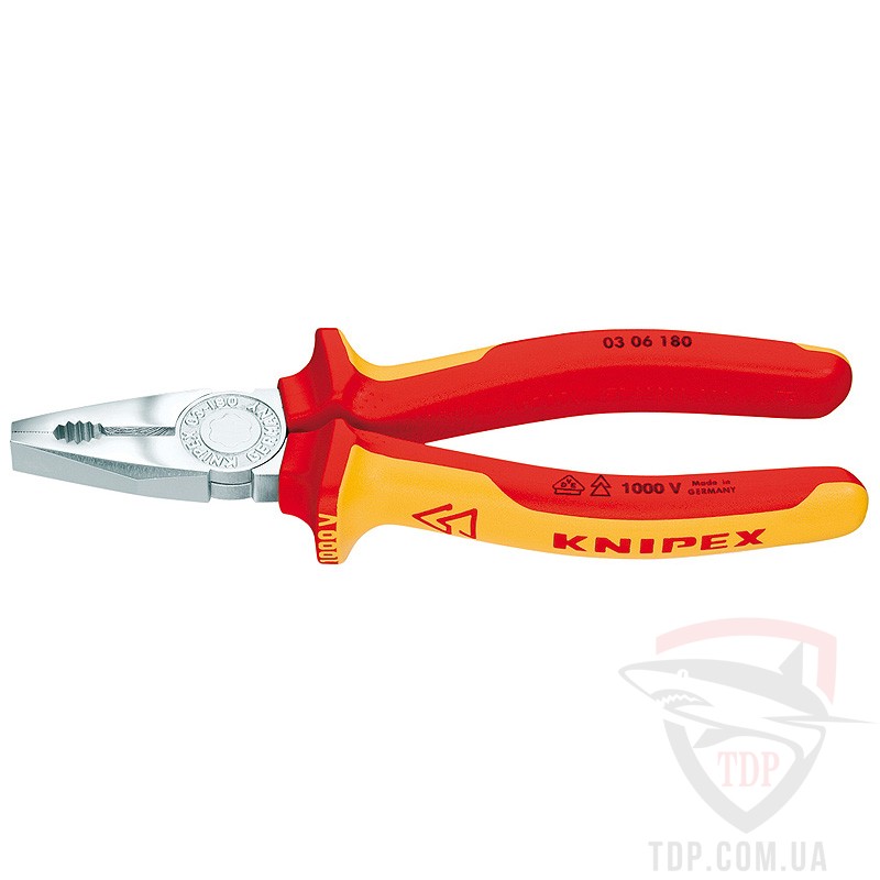 Ручной инструмент Плоскогубцы комбинированные Knipex (03 06 180)