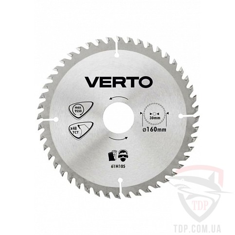 Пильный диск по дереву Verto 190x30x50z (61H126)