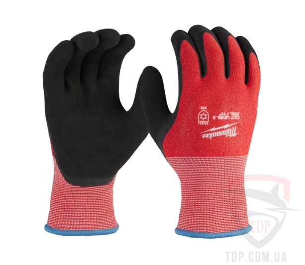 Ручной инструмент Рукавиці MILWAUKEE з опором порізам 2 рівня зимові 8/M (4932480602)
