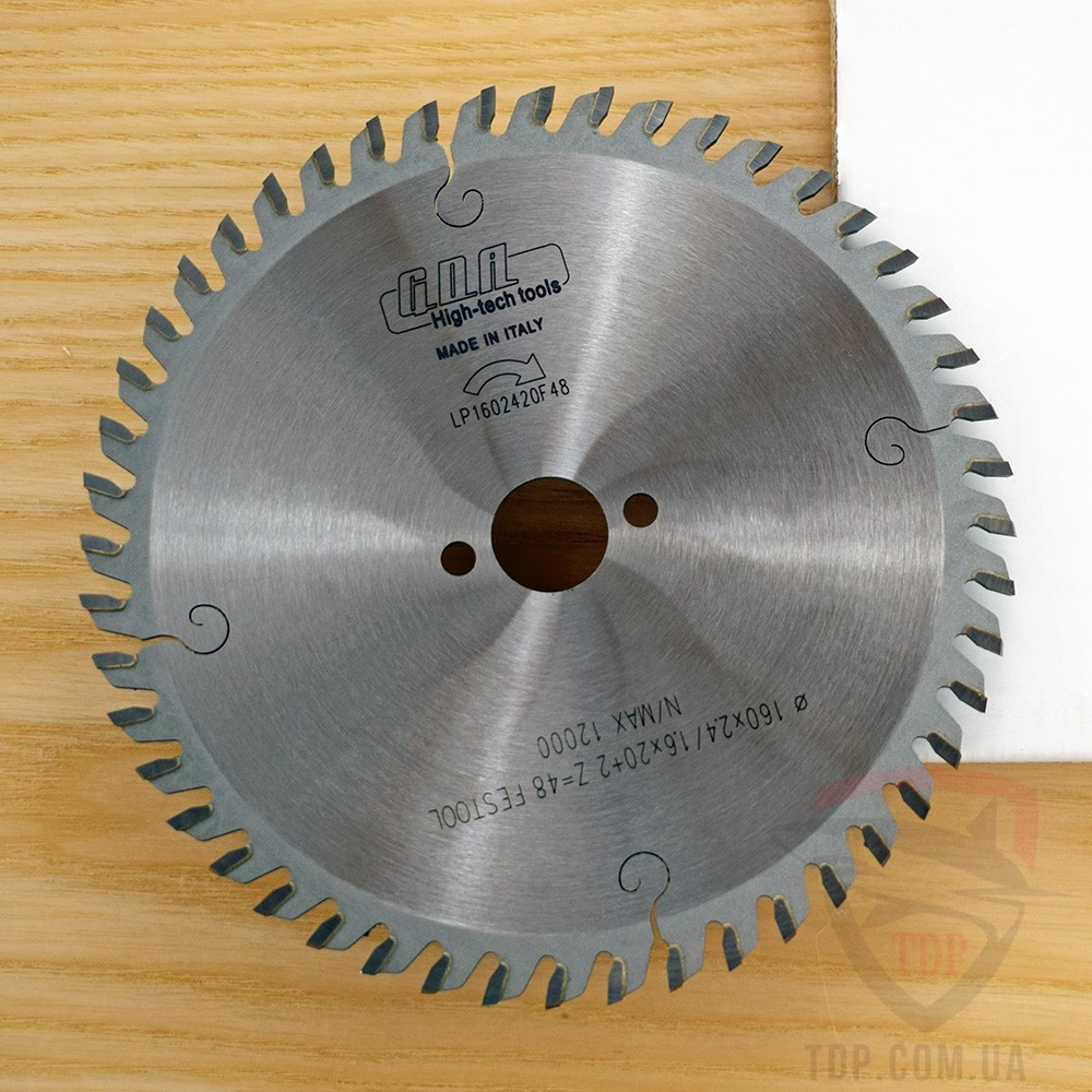 Оснастка Пильний диск по дереву G.D.A 160х20x48z (LP1602420F48)