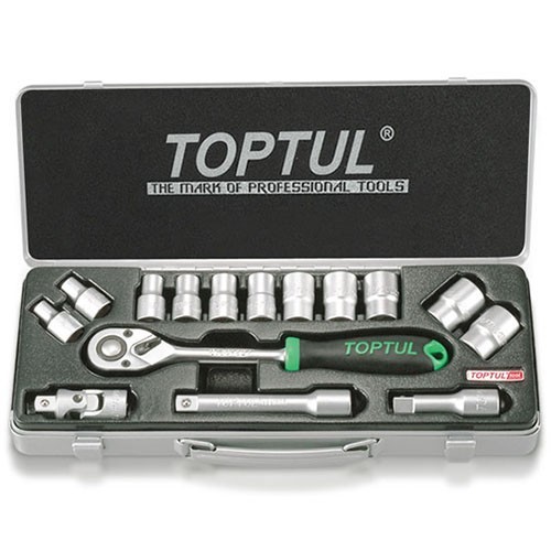 Ручной инструмент Набор инструмента  1/2"  15ед. (6-гр.)  TOPTUL GCAD1502