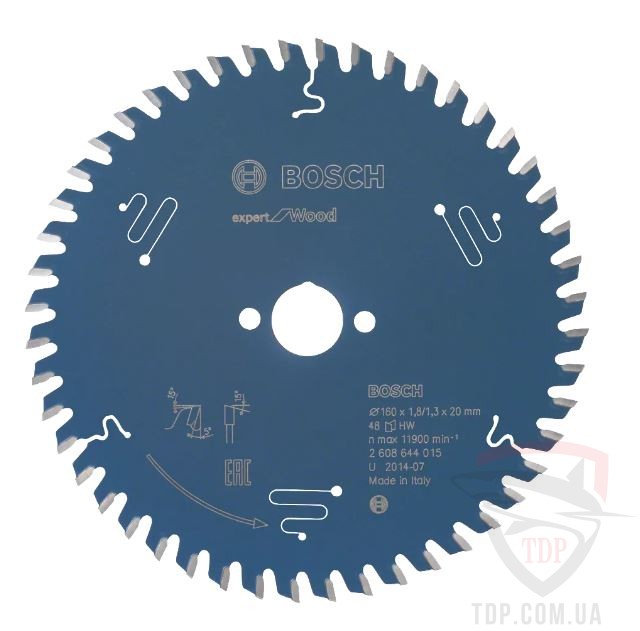 Оснастка Пильний диск по дереву Bosch 190x20x24z K2.6/1.6 Expert for Wood