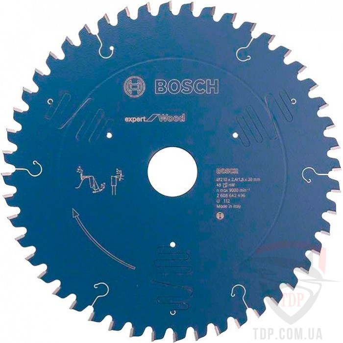 Оснастка Пильний диск по дереву Bosch 210x30x56z K2.4/1.8 Expert for Wood
