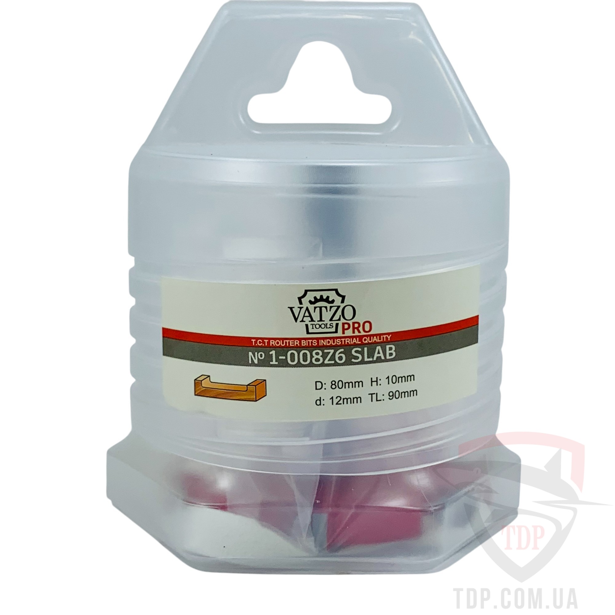 Фреза для вирівнювання поверхні VATZO 1008 SLAB PRO D80 d12 L90 h10 z6 - Фото №4