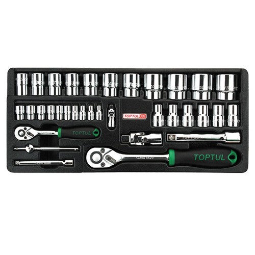 Набор инструмента  1/4"&1/2"  34ед. (в ложементе, тип В)  TOPTUL GCAT3401
