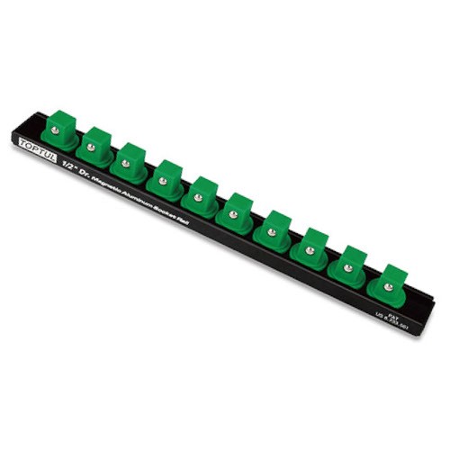 Держатель для головок алюминиевый (планка магнитная) 1/2"*240*10PCS  TOPTUL PBKB4B26103
