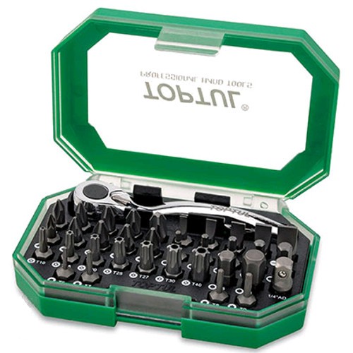 Биты и адаптеры Набор бит 1/4"  35ед.  TOPTUL GACW3504