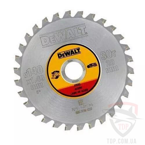 Оснастка Диск пильний по металу DeWALT METAL CUTTING 140x20x30z (DT1923)