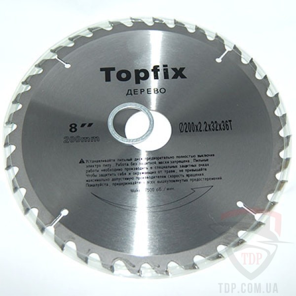 Оснастка Пильний диск по дереву Topfix 216х30х24z