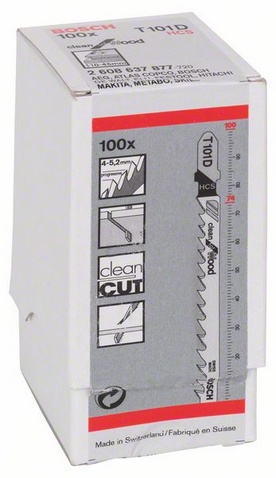 Набор полотен для лобзика Bosch T 101 D 100шт (2608637877) - Фото №2