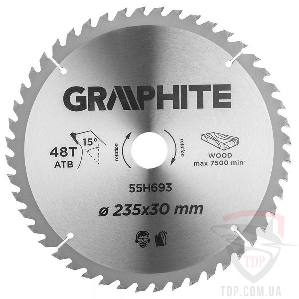 Диск отрезной Graphite 235x30x48z (55H693)