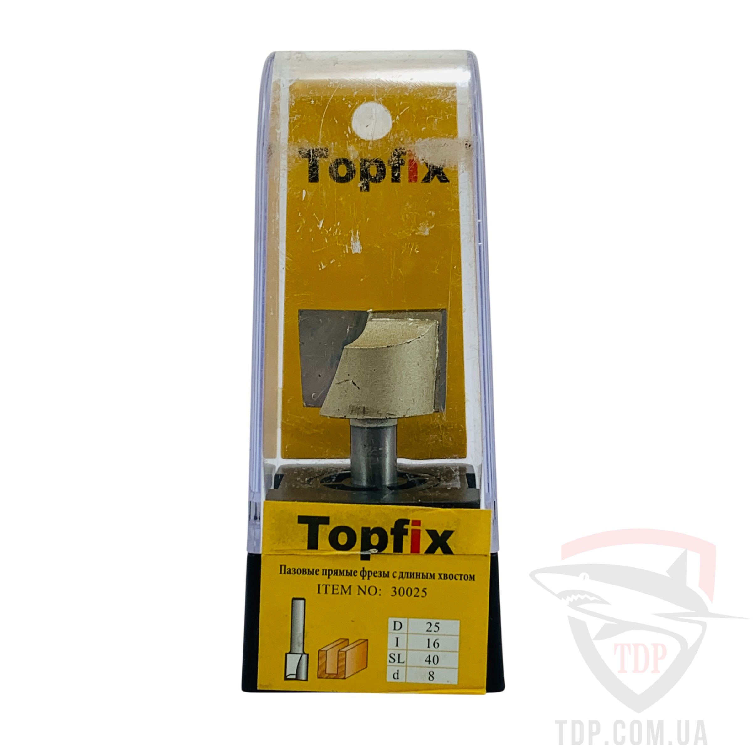 Фреза пазова пряма Topfix 1007 D25 d8 L56 h16 z2 (30025) - Фото №4