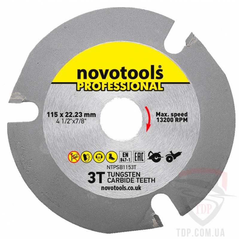 Универсальный пильный диск Novotools 115x22.2x3z (NTPSB1153T)