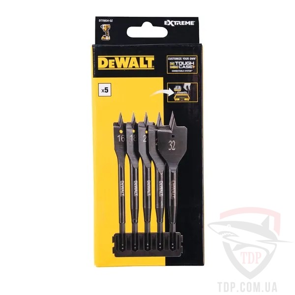 Набір перових свердл по дереву DeWALT EXTREME IMPACT 16-32 мм 5шт (DT70834) - Фото №2