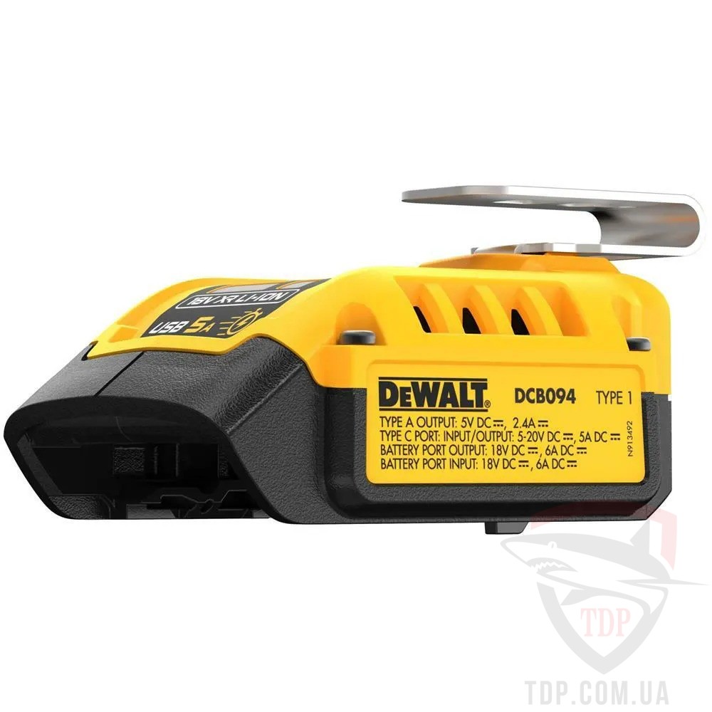 USB адаптер DeWALT 18 В FLEXVOLT (DCB094K) - Фото №2