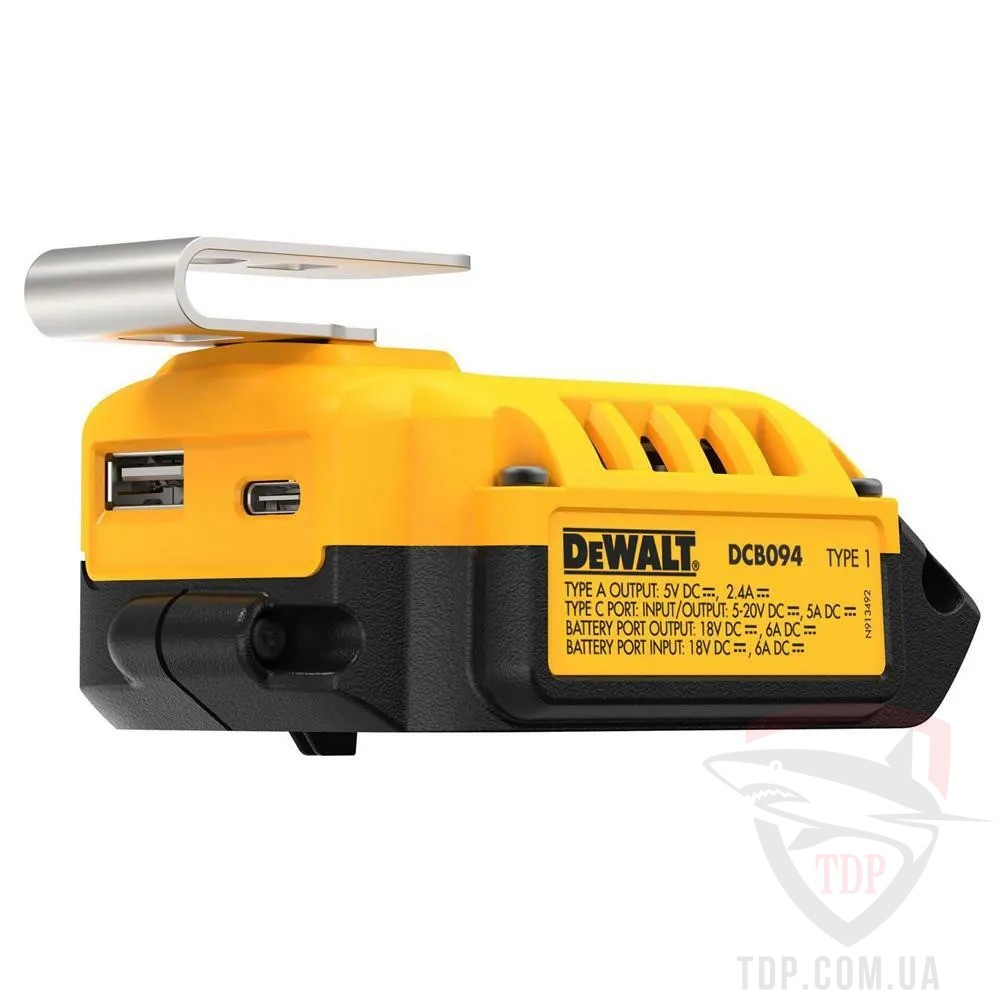 USB адаптер DeWALT 18 В FLEXVOLT (DCB094K) - Фото №3