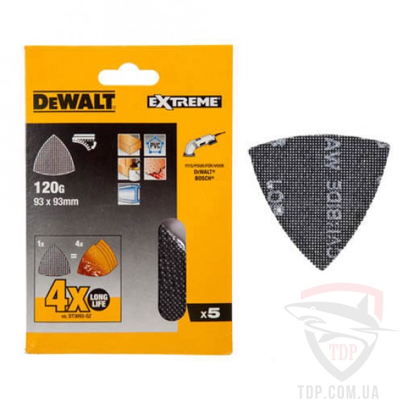 Абразивно-шлифовальный инструмент Шлифлист DeWALT 93 мм 5 шт (DTM3093)