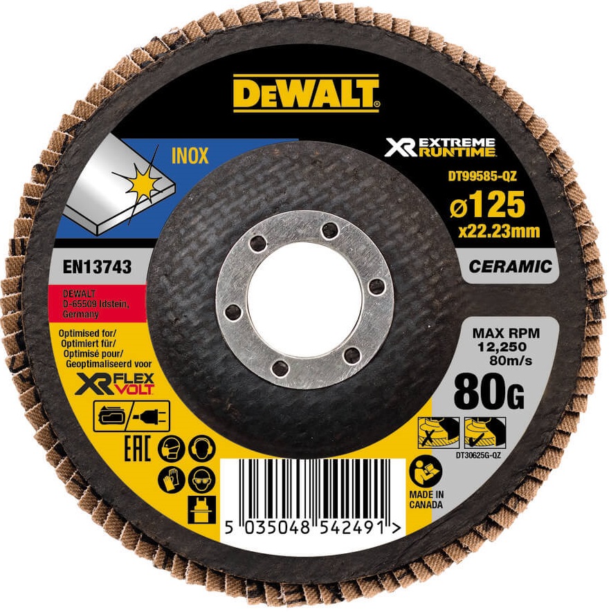 Абразивно-шлифовальный инструмент Круг лепестковый DeWALT 125 мм (DT99585)