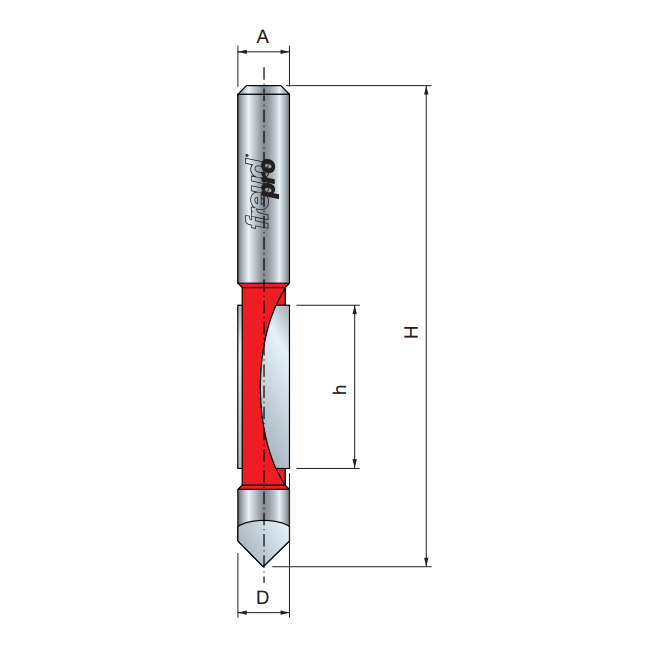 Оснастка Фреза Freud D6 l19 L57 кромочная прямая