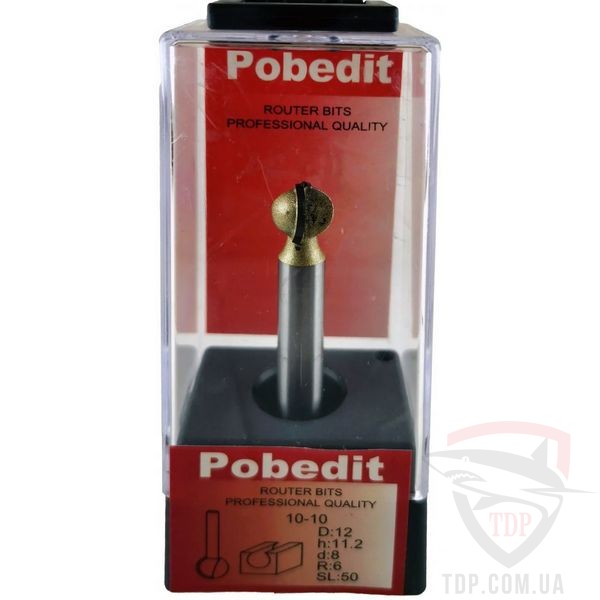 Оснастка Фреза POBEDIT пазовая галтельная 1010 D12 d8 h11.2 R6