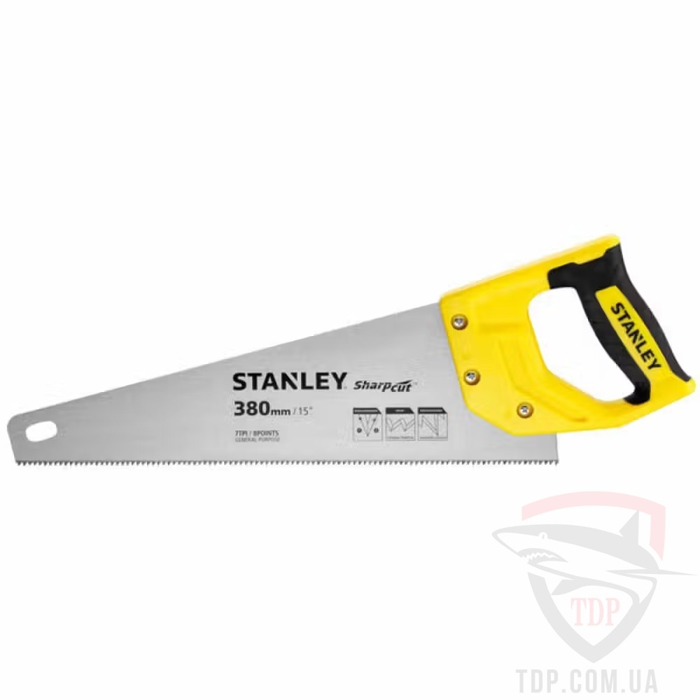 Ручной инструмент Ножовка по дереву Stanley 380мм 7TPI (STHT20366-1)
