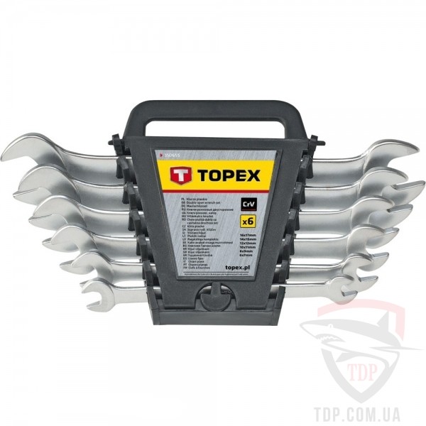 Ручной инструмент Набор ключей рожковых Topex 6-17 мм 6шт (35D655)