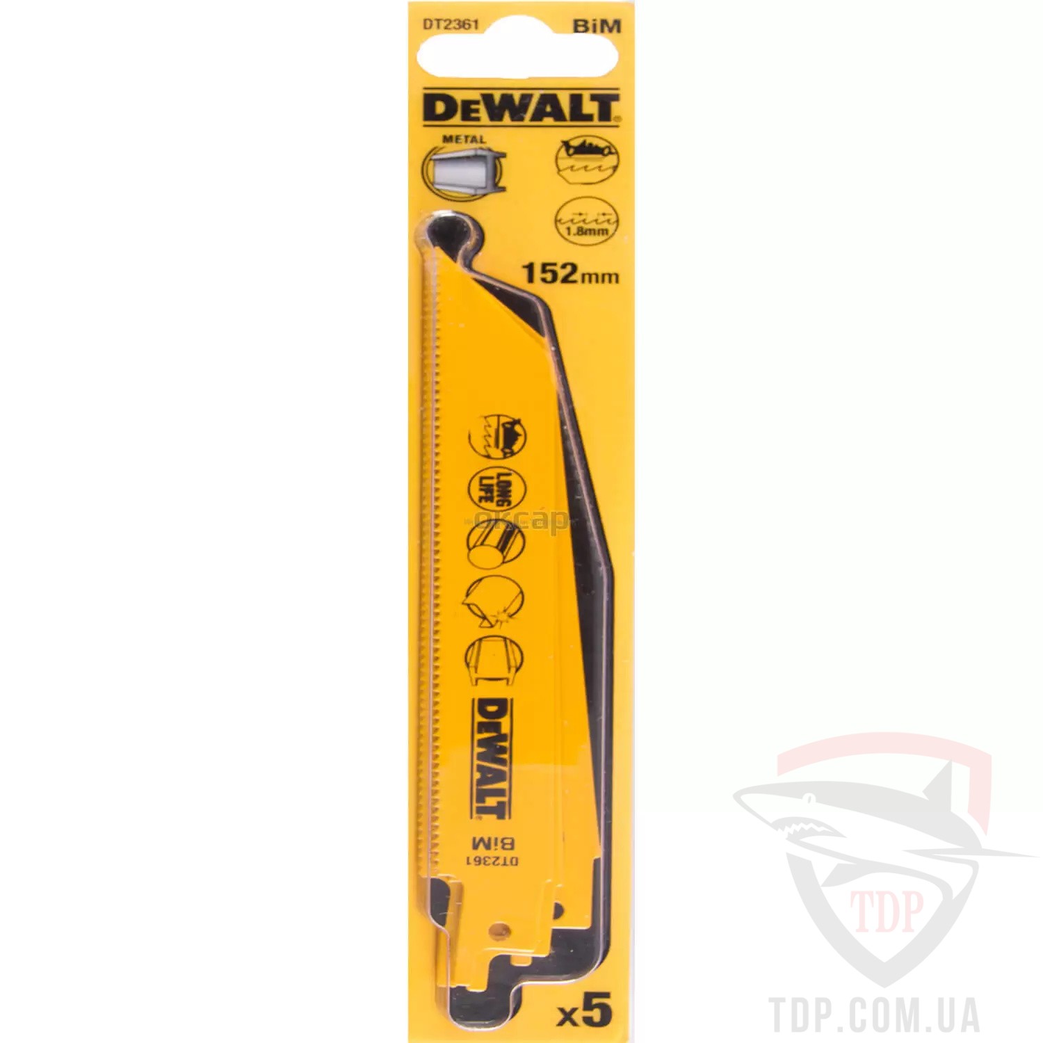 Полотно пильне DeWALT по металу 152 мм 14TPI 5шт (DT2361)
