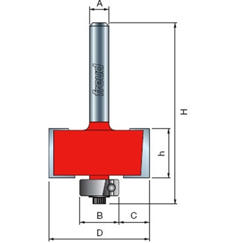 Оснастка Фреза Freud D34.9 l12.7 L61.2 кромочная фальцевая