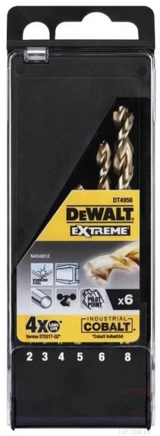 Сверла Набор сверл по металлу  DeWALT от 2 до 8 мм 6 шт (DT4956)