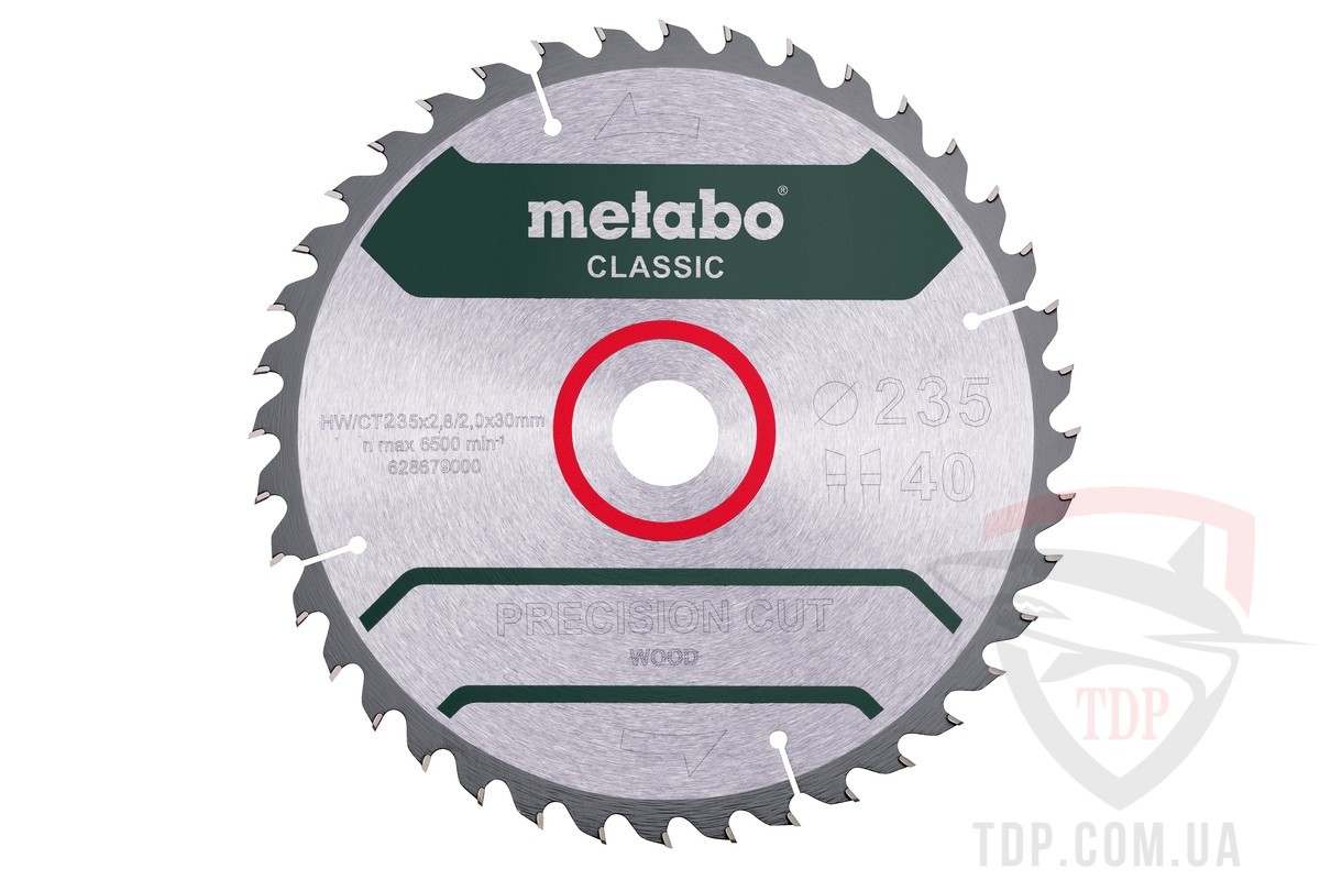 Оснастка Пильний диск по дереву Metabo Precision Cut Wood 235x30x40z (628680000)