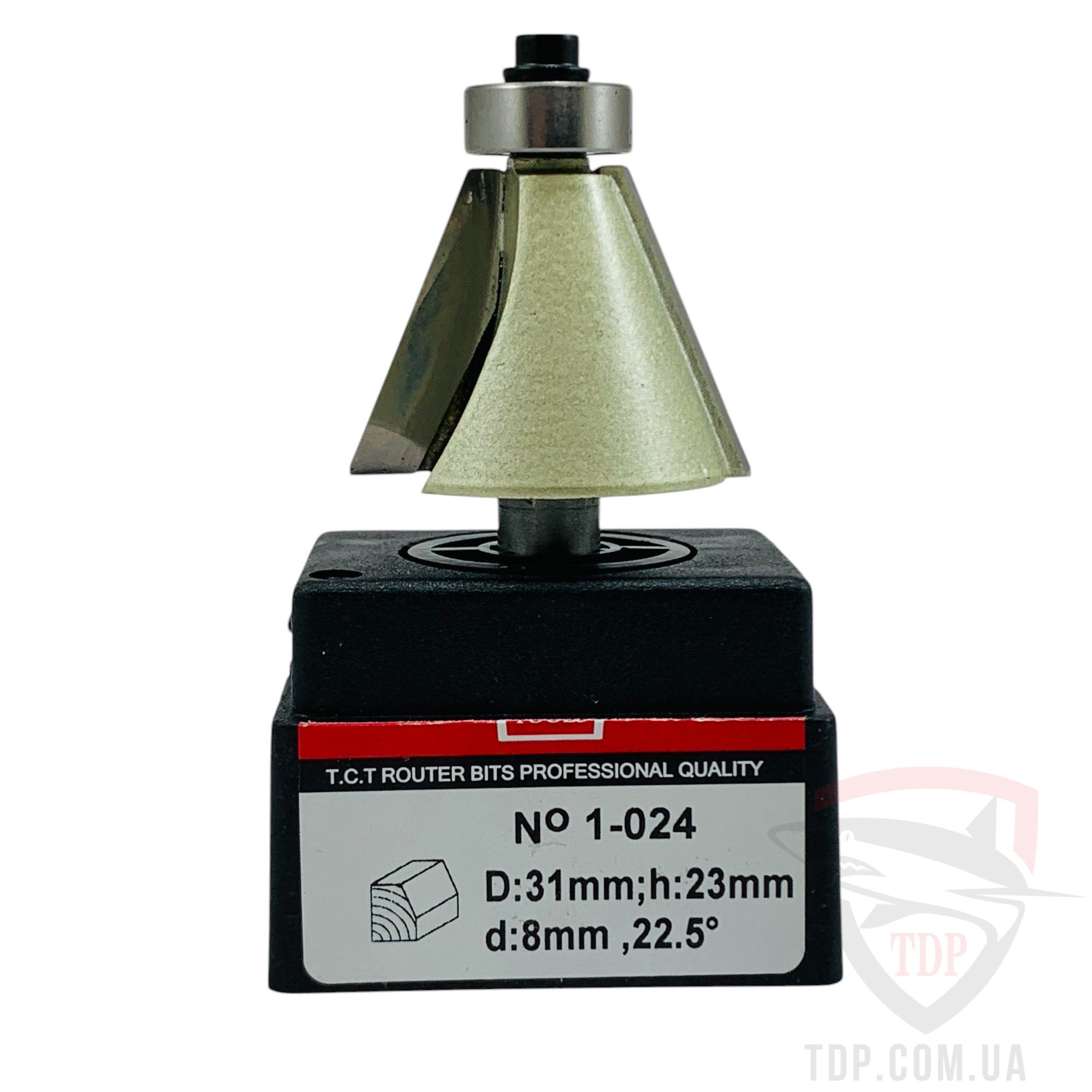 Фреза кромкова конусна VATZO 1024 D31 d8 L65 h23 O22.5 - Фото №3