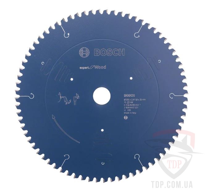 Оснастка Пильний диск по дереву Bosch 305x30x72z K2.4/1.8 Expert for Wood