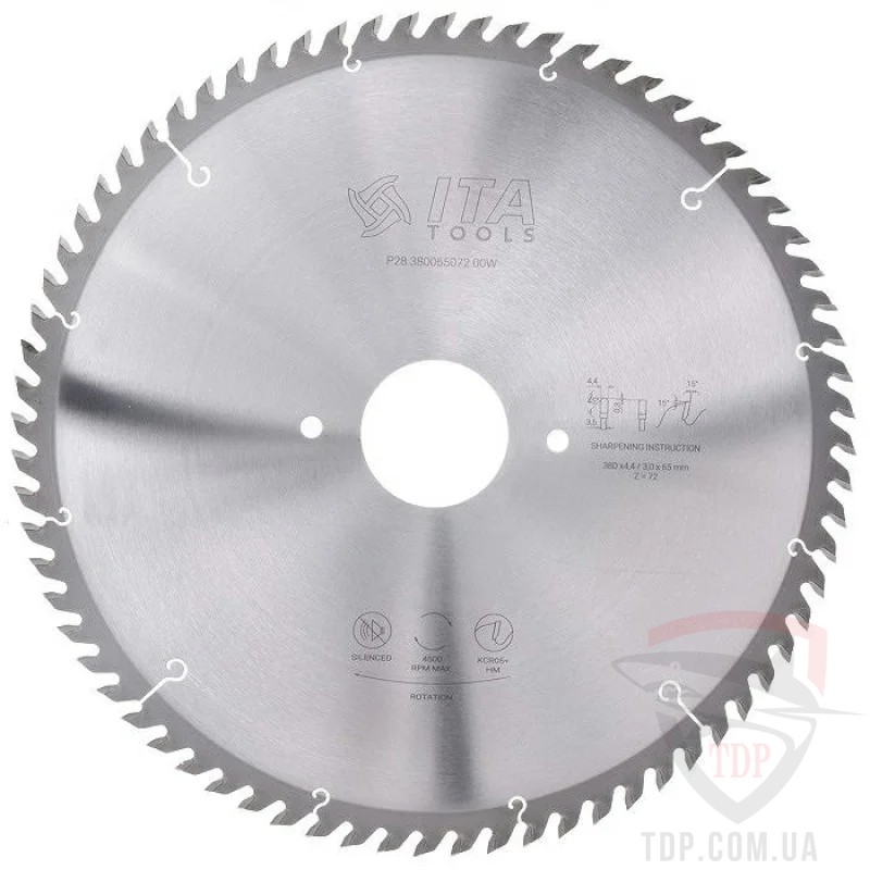 Пильний диск по МДФ Ita Tool 380x65x72z (P28.380065072.00W)