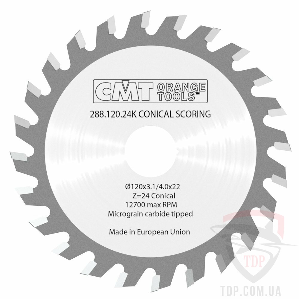 Оснастка Пильний диск підрізний однокорпусний CMT 120x22x24z K4-3.1/2.5 (288.120.24K)
