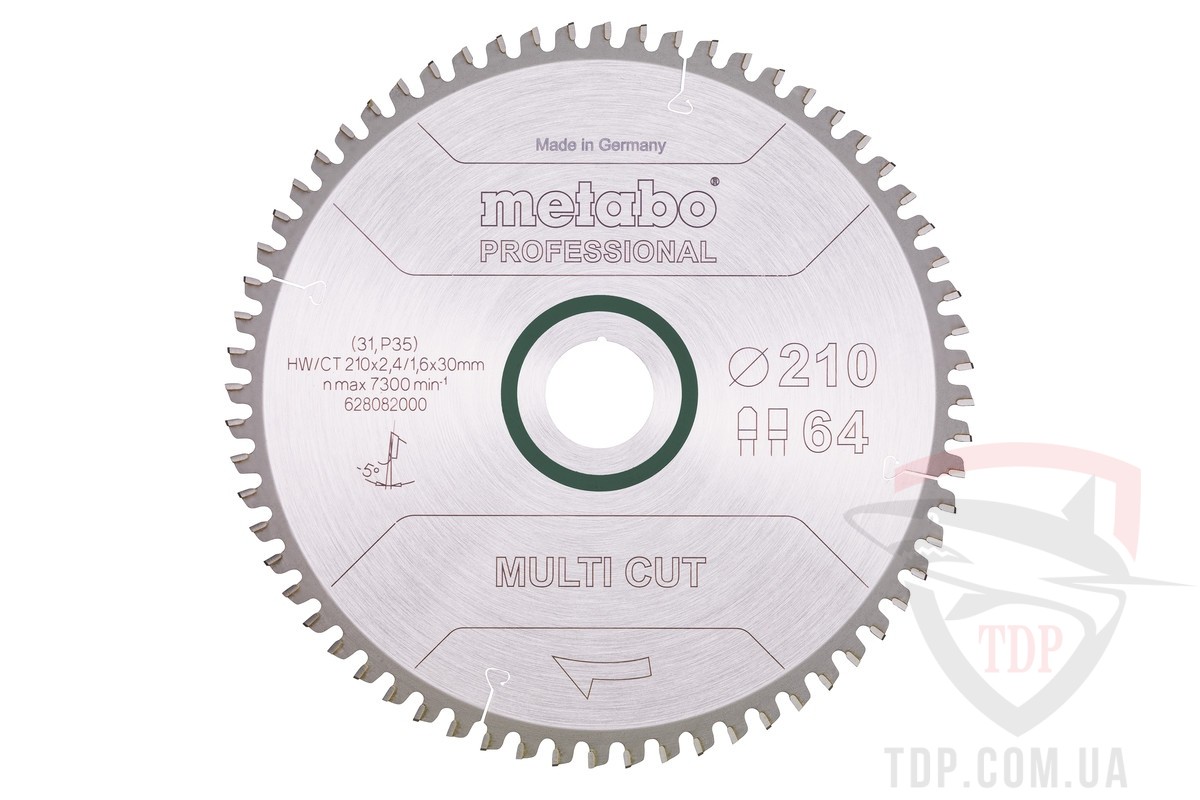 Пильний диск по ламінату Metabo Multi Cut Professional 210x30x64z (628082000)