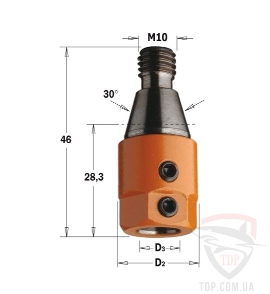 Патрон CMT M10 <30 D=16 d=8 RH 303.080.01